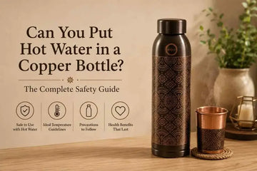 Hot water in copper bottle