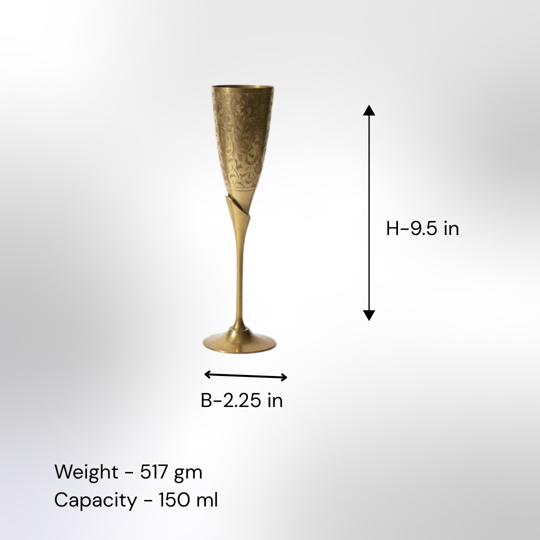 Copper Narrow Wine Glass Set / Tamba Goblet - Gift Box