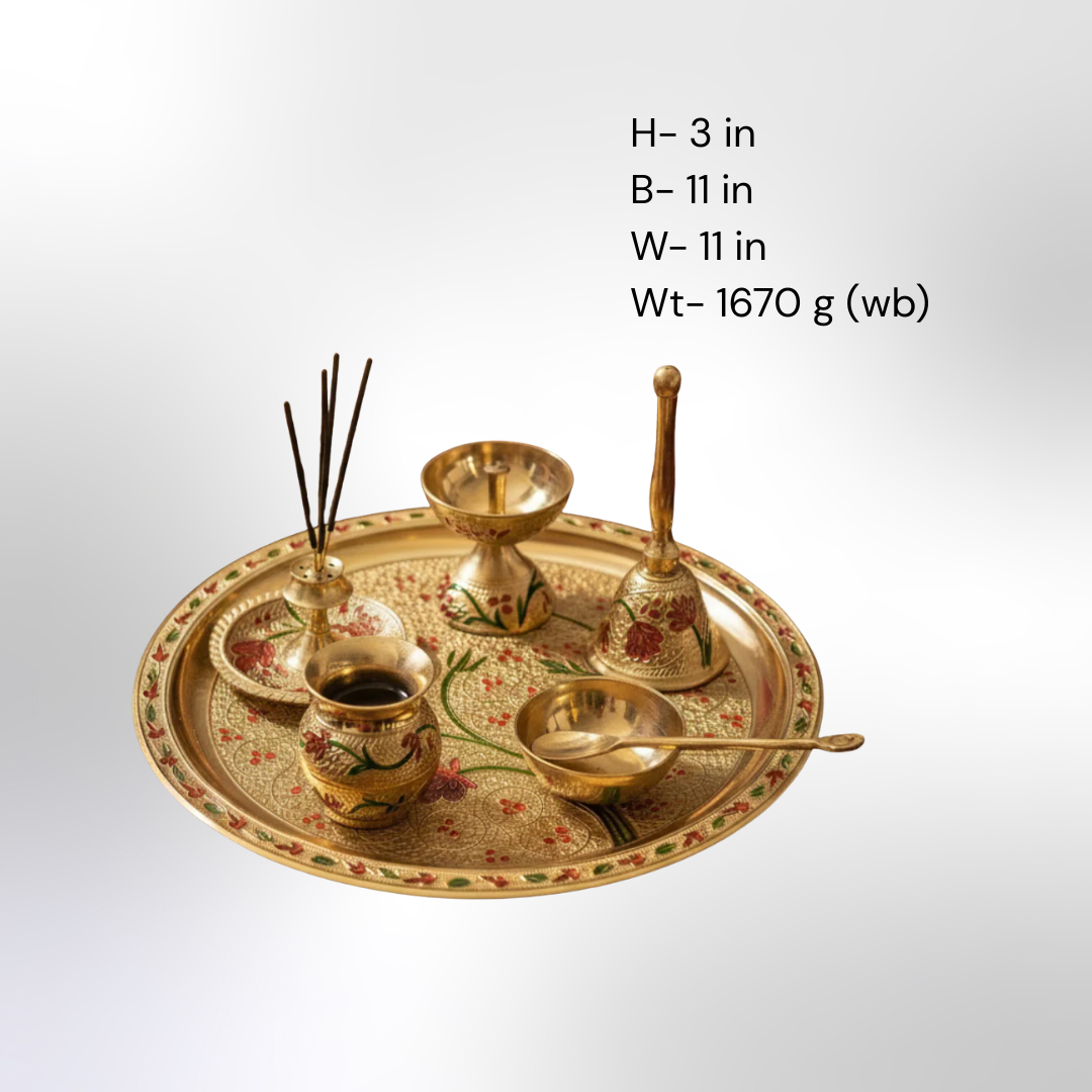 Copper Premium Puja Set