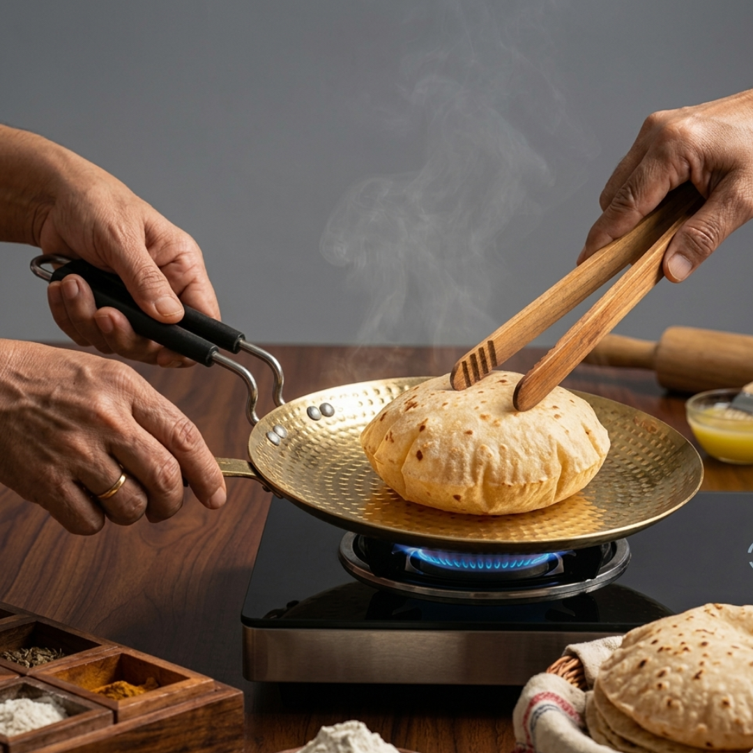 Brass Hammered Tawa / Pital Roti Tawa - Heavy Duty