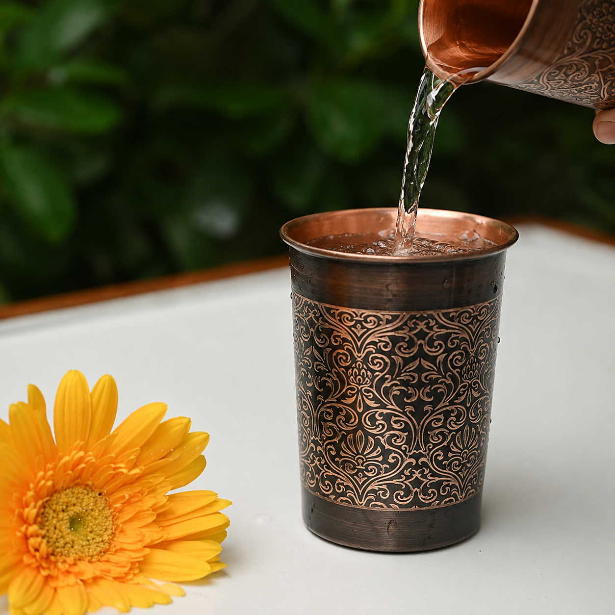 Classic Antique Copper Drinking Glass - Pure Tamba Glass