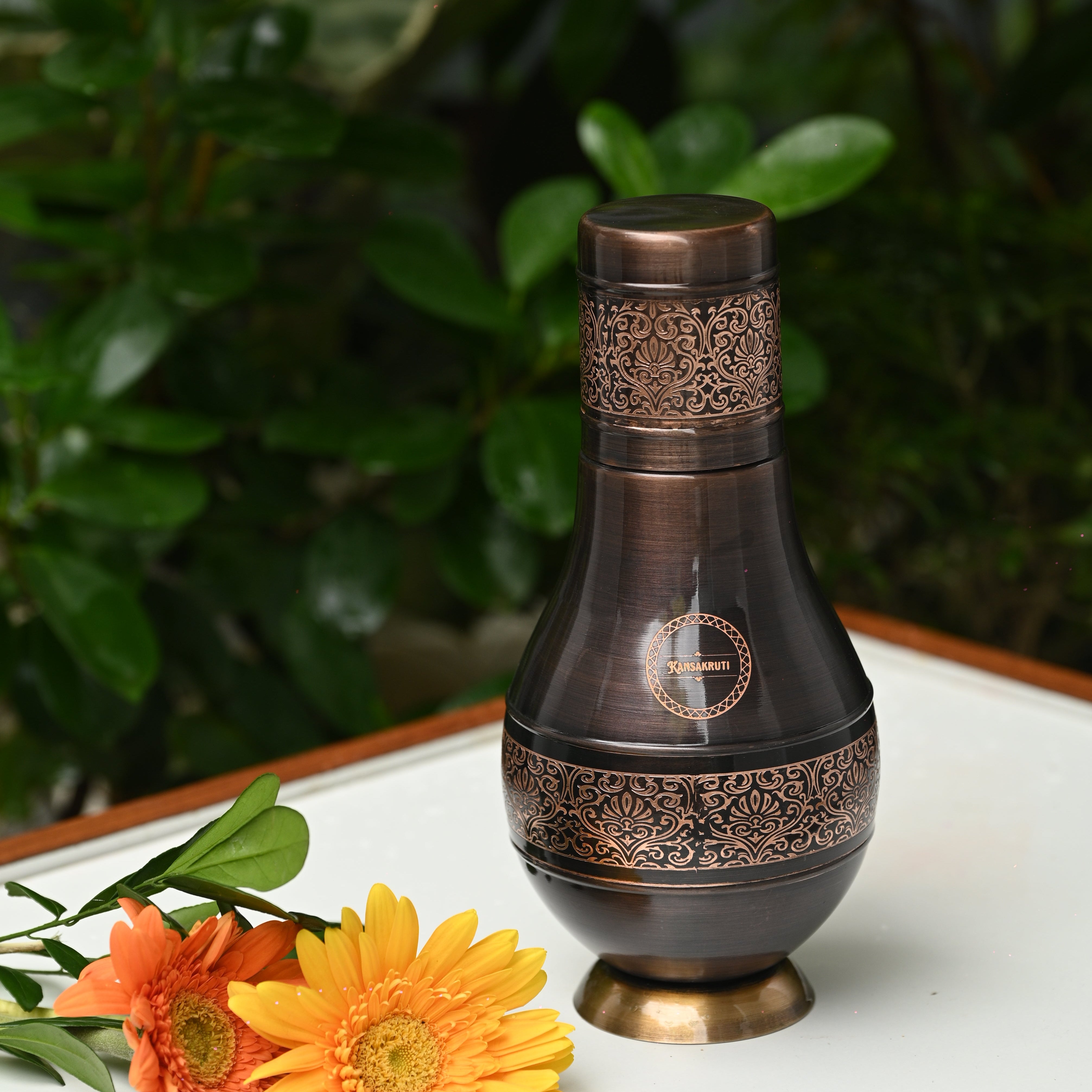 Antique Pear Copper Jar & Glass Set 1.2L / Tamba Set