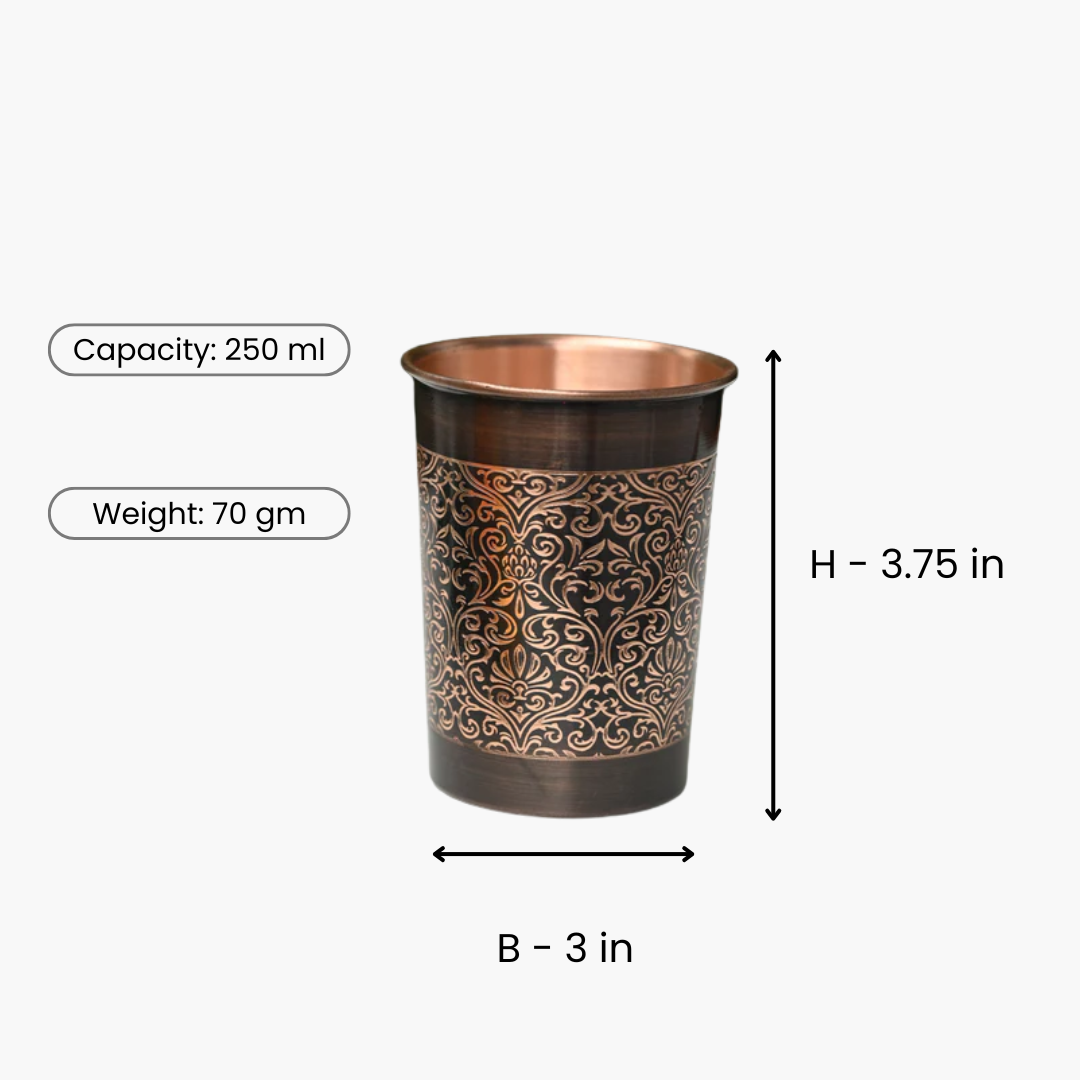 Classic Antique Copper Glass size