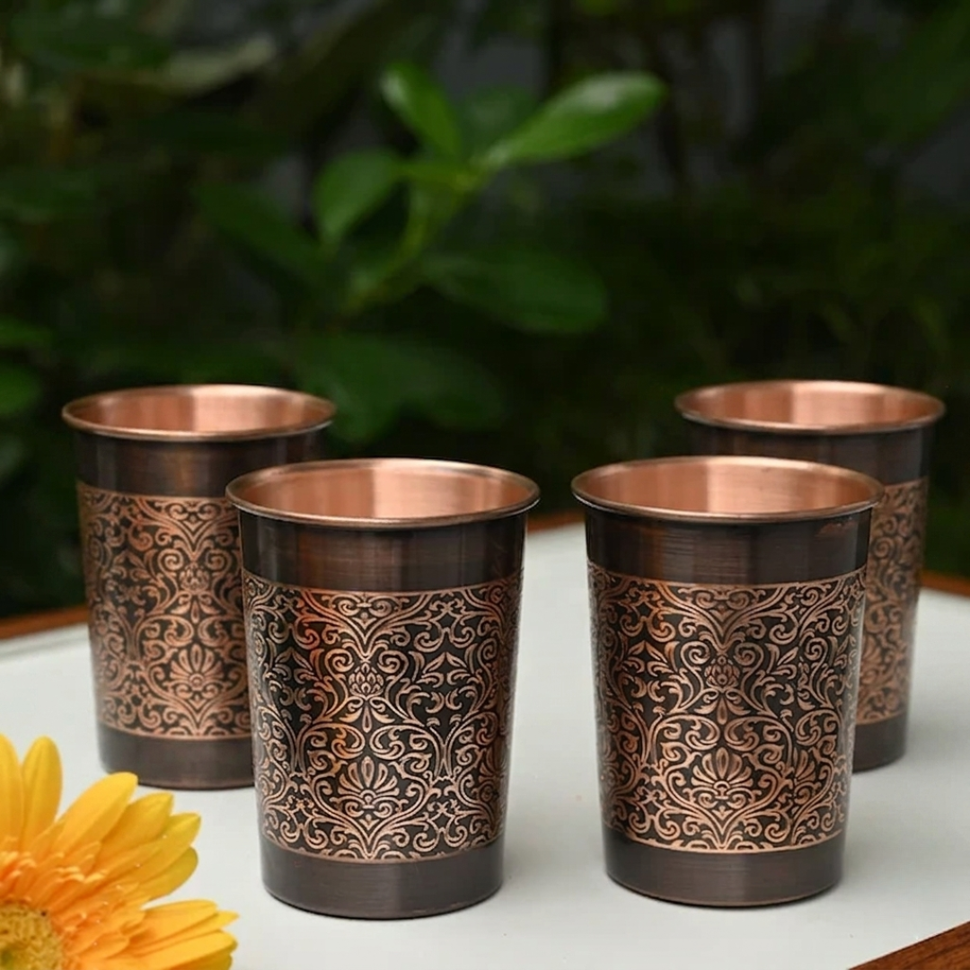 Classic Antique Copper Drinking Glass - Pure Tamba Glass
