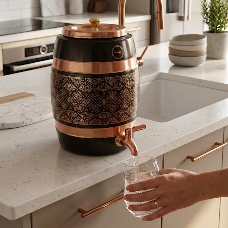Copper Antique Embossed Tank