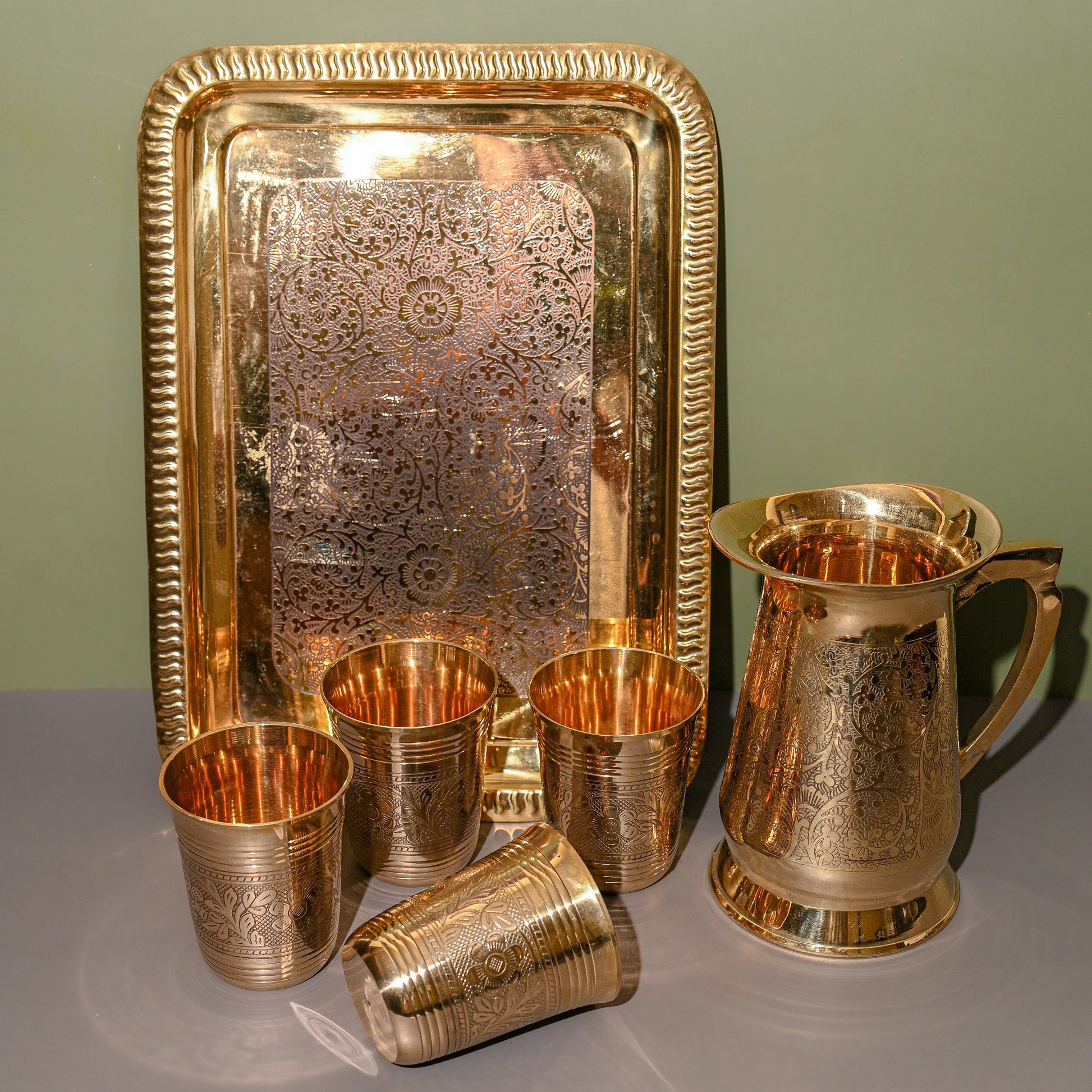 Classic Etching Jug Set