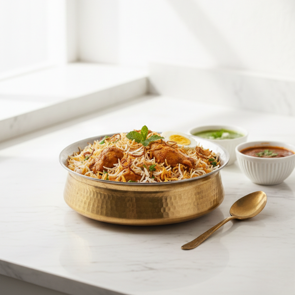 Brass Lagan Handi with Lid for biryani